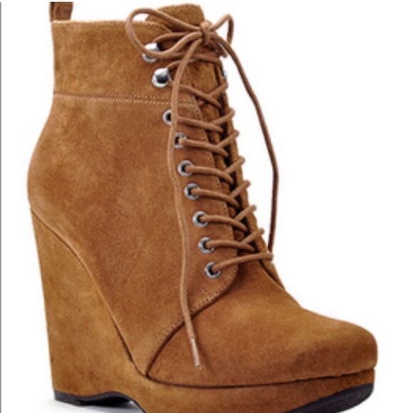 Michael Kors JADA Ankle Lace-Up Wedge Boot Size 8 - Picture 1 of 11